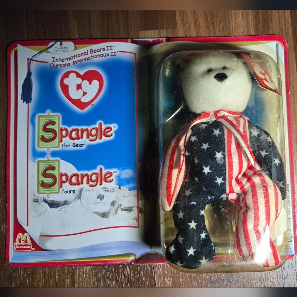 RARE Error Print McDonalds TY Bear - Spangle